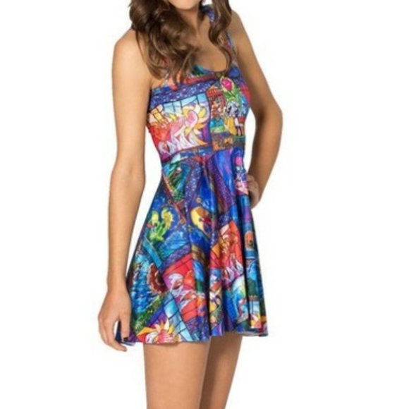 Disney Dresses & Skirts - Disney x BlackMilk Beauty & The Beast Skater Dress